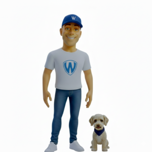 Figur mit Hund